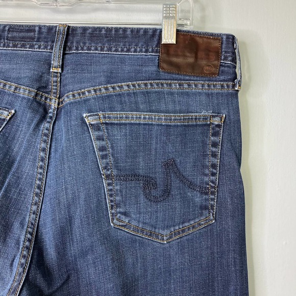 AG Adriano Goldschmied Men's Straight Jeans - Dark Blue - Picture 11 of 16